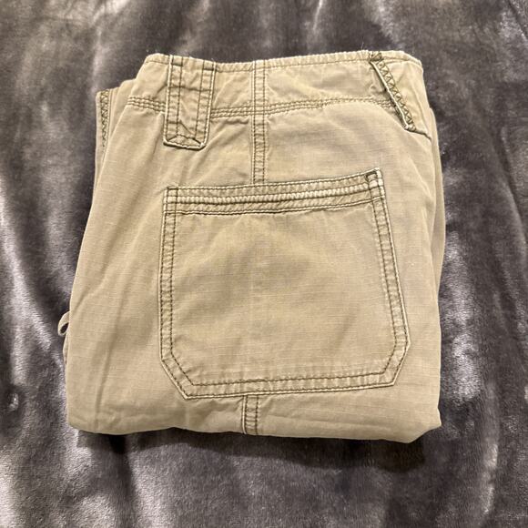 Eddie Bauer-Womens Cargo Crop Lightweight Pants-Size 12 Tall-Olive Green - Picture 13 of 14